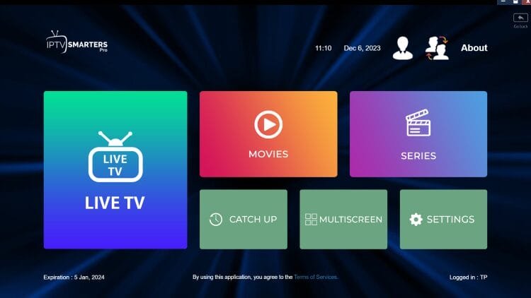 IPTV Smarters Pro app iptv uk android