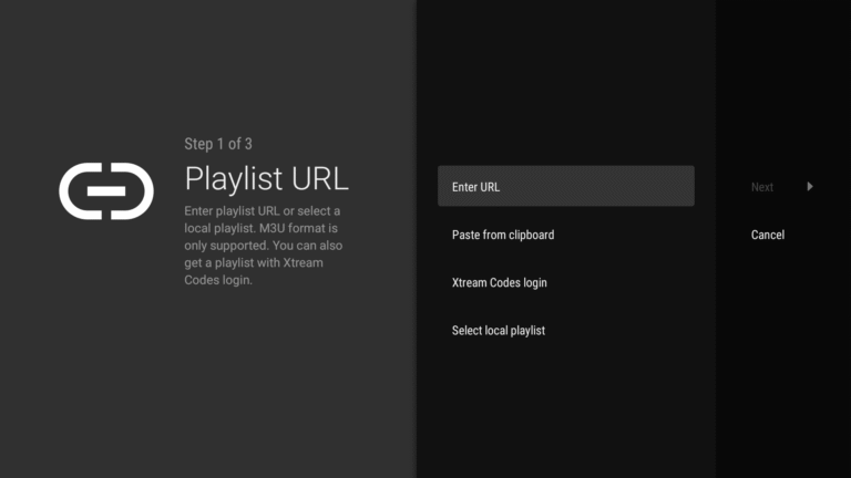TiviMate IPTV player add M3U playlist on Smart TV